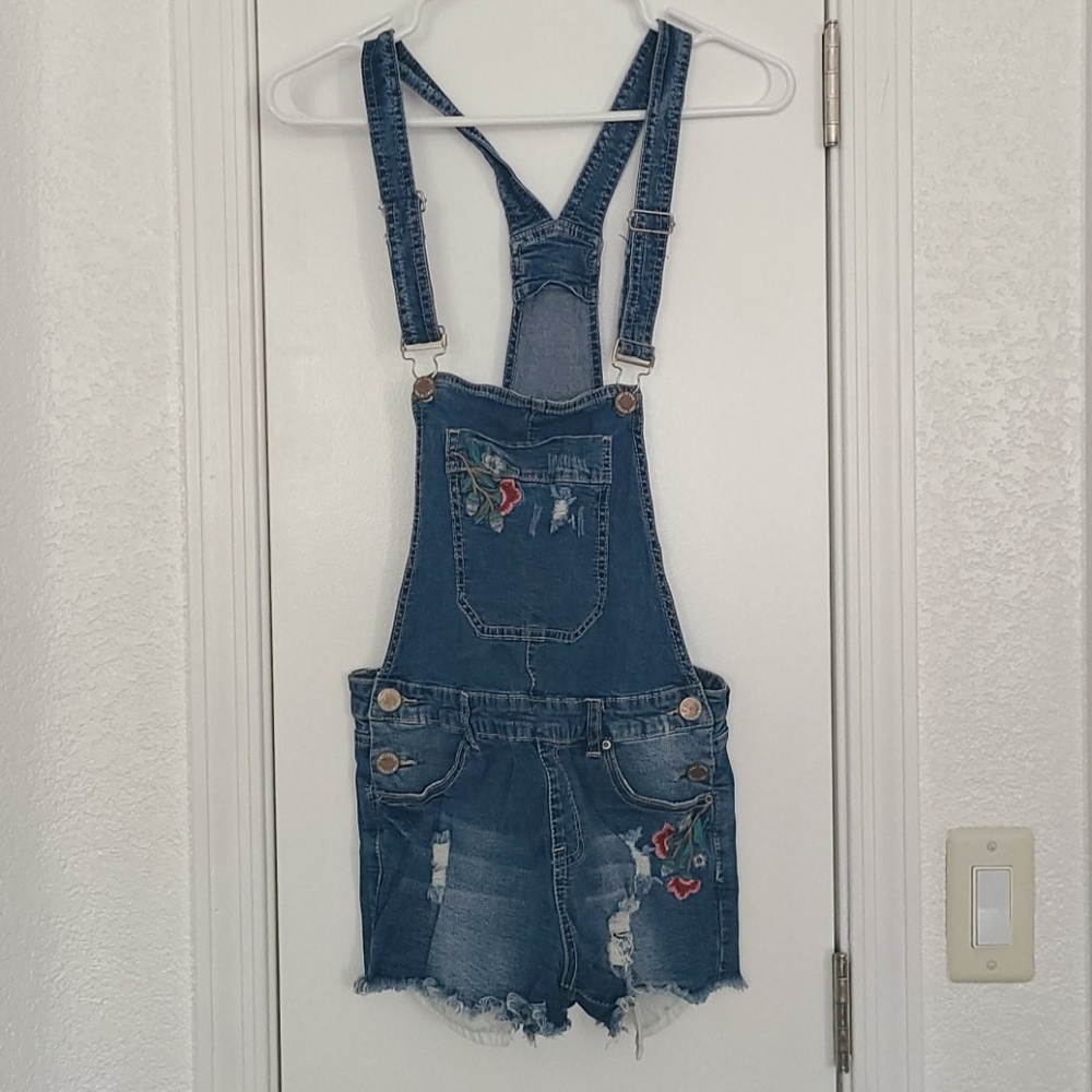 Blue jean shortalls